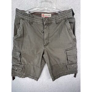 Cargo Supply Cargo Shorts Mens 30 Olive Multi Pocket Tactical Y2K EUC